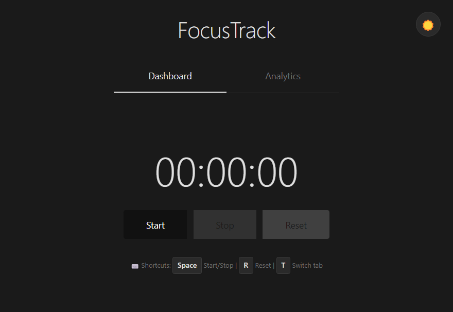 FocusTrack Dark Mode